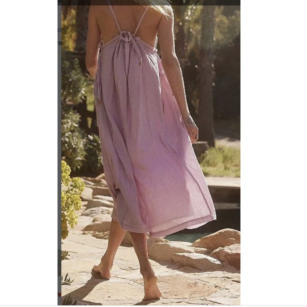 NEW Free People C'est Bon Midi Dress. - Picture 6 of 7